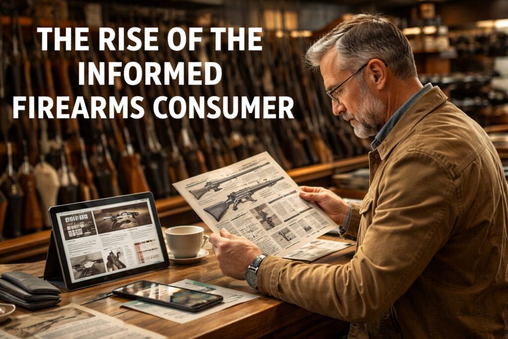 Firearms industry consulting workspace showing market analysis and business strategy tools